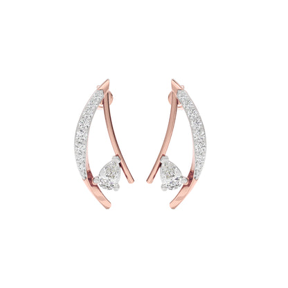 The Golden Armour Diamond Earrings 18 KT / Rose Gold