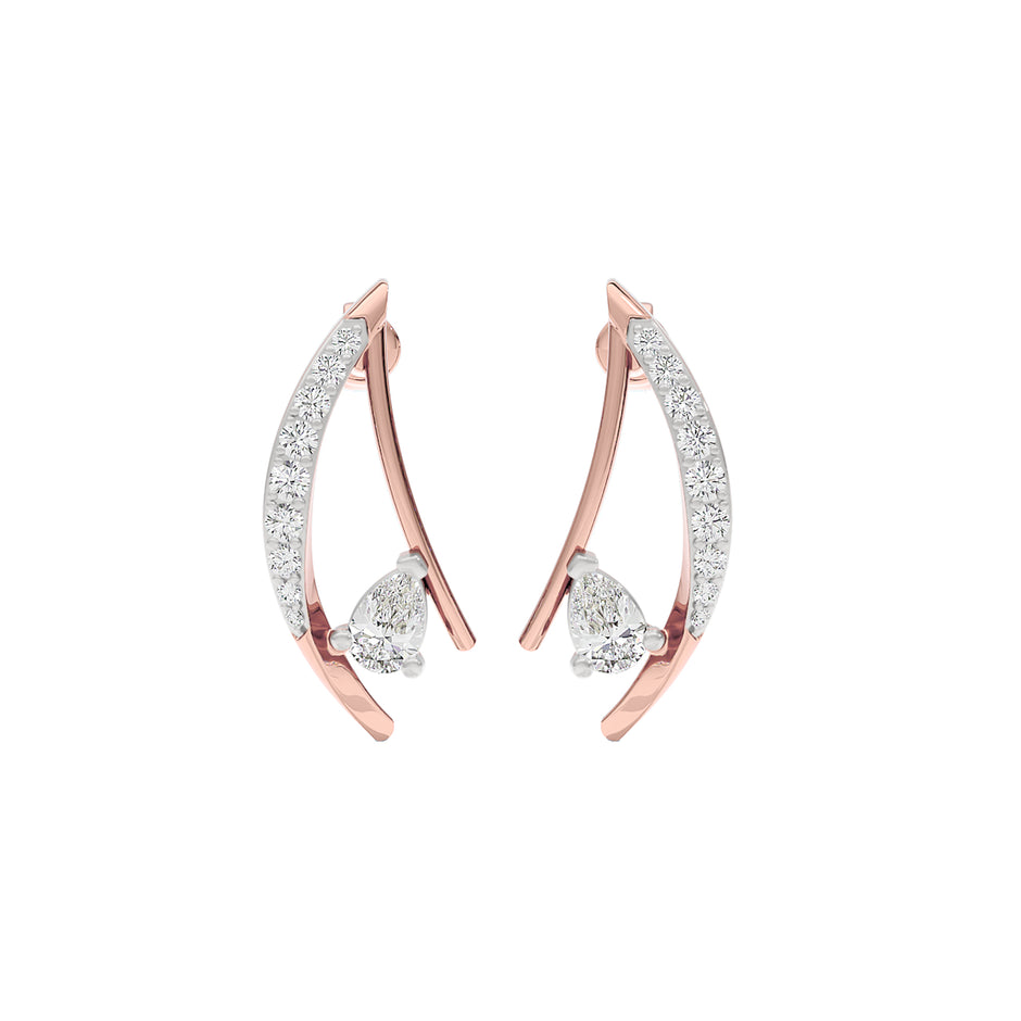 The Golden Armour Diamond Earrings 18 KT / Rose Gold