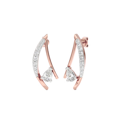 The Golden Armour Diamond Earrings 18 KT / Rose Gold