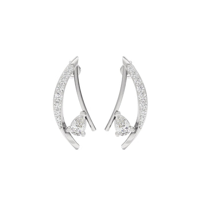 The Golden Armour Diamond Earrings 18 KT / White Gold