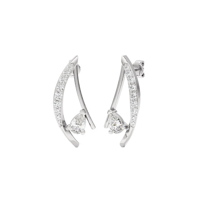 The Golden Armour Diamond Earrings 18 KT / White Gold