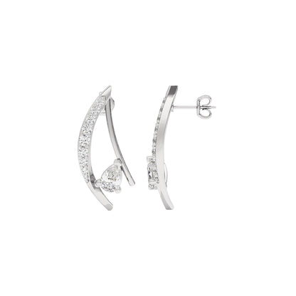 The Golden Armour Diamond Earrings 18 KT / White Gold