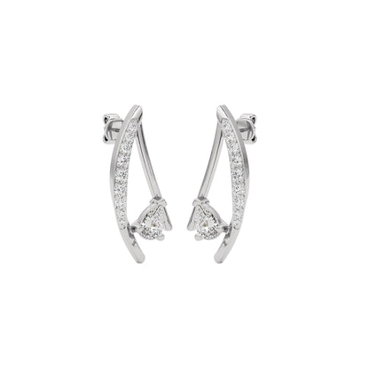 The Golden Armour Diamond Earrings 18 KT / White Gold