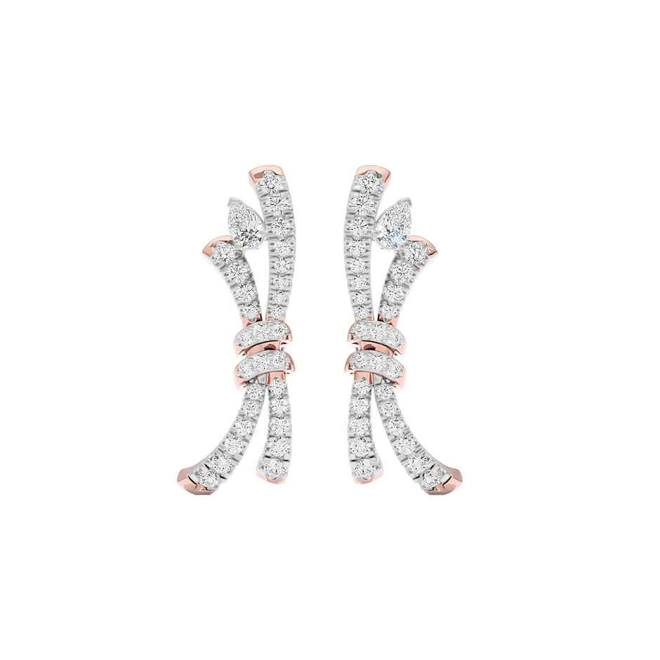 Tie The Knot Diamond Earrings 18 KT / Rose Gold
