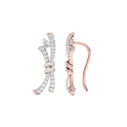 Tie The Knot Diamond Earrings 18 KT / Rose Gold