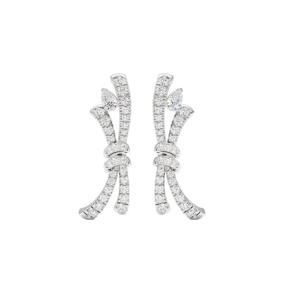 Tie The Knot Diamond Earrings 18 KT / White Gold