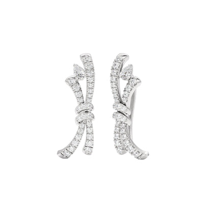 Tie The Knot Diamond Earrings 18 KT / White Gold