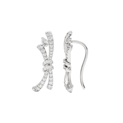 Tie The Knot Diamond Earrings 18 KT / White Gold