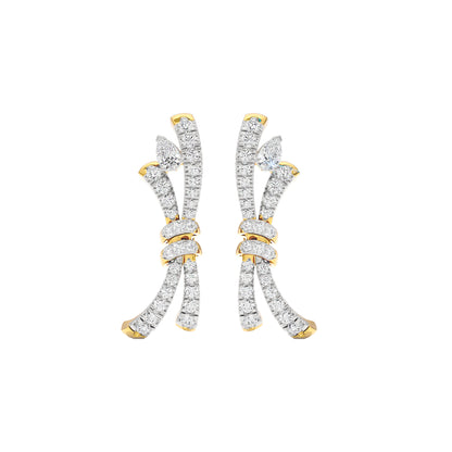 Tie The Knot Diamond Earrings 18 KT / Yellow Gold
