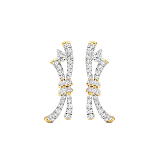 Tie The Knot Diamond Earrings 18 KT / Yellow Gold