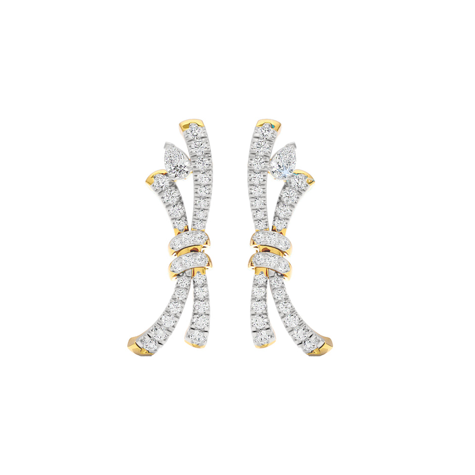 Tie The Knot Diamond Earrings 18 KT / Yellow Gold