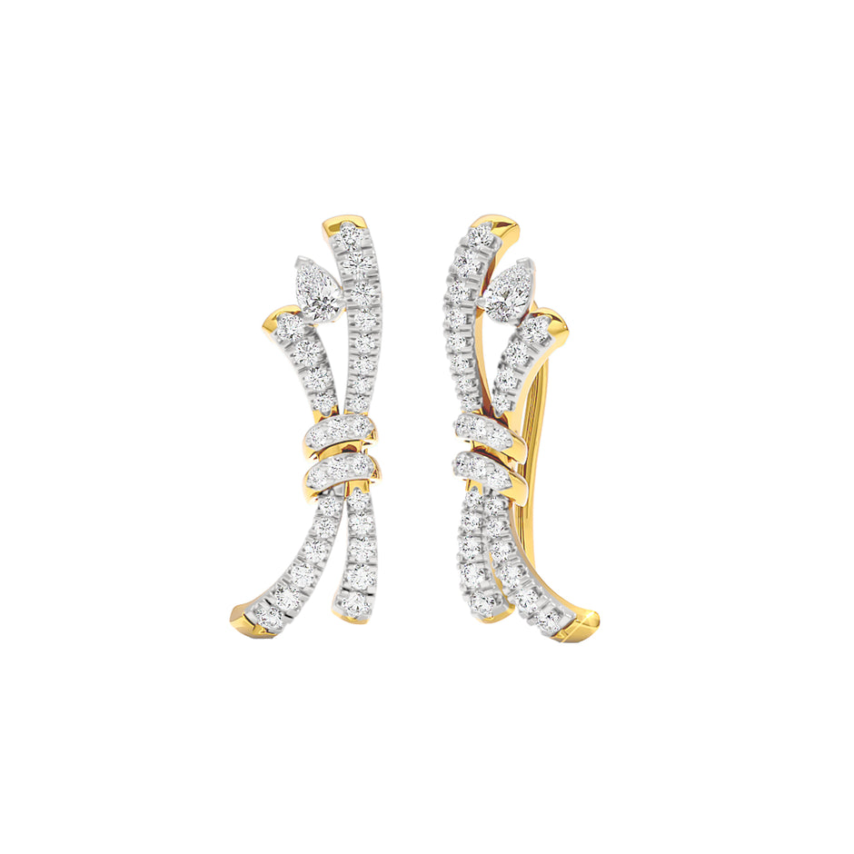 Tie The Knot Diamond Earrings 18 KT / Yellow Gold