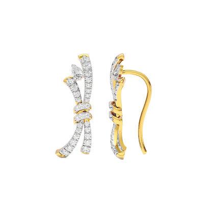 Tie The Knot Diamond Earrings 18 KT / Yellow Gold