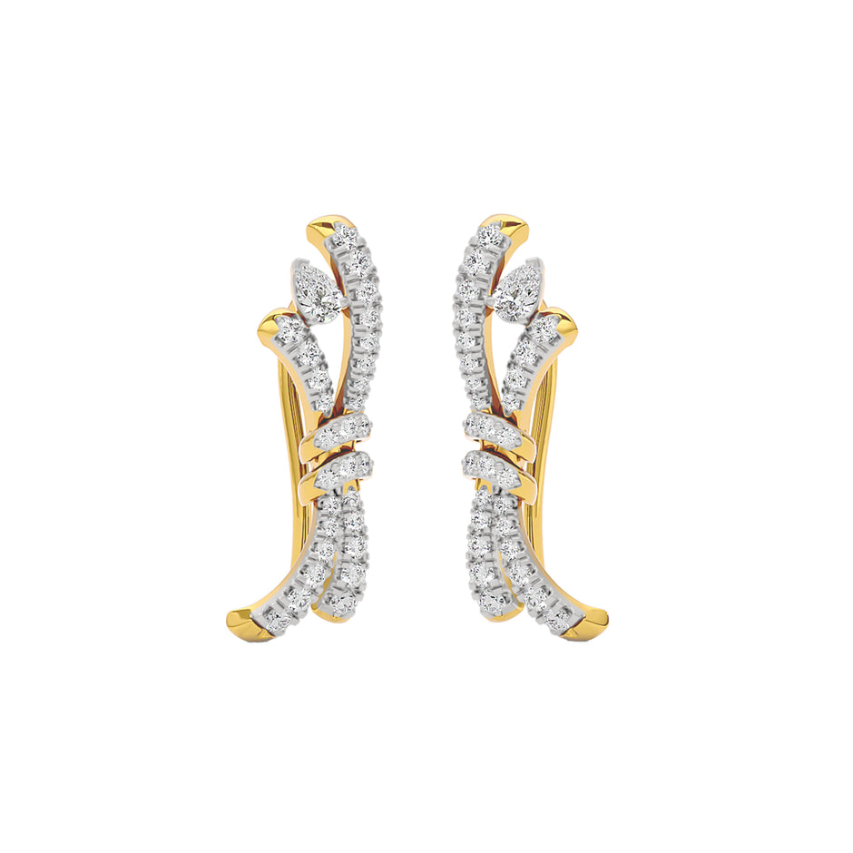 Tie The Knot Diamond Earrings 18 KT / Yellow Gold
