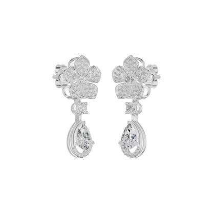 Petalora Drop Diamond Earrings
