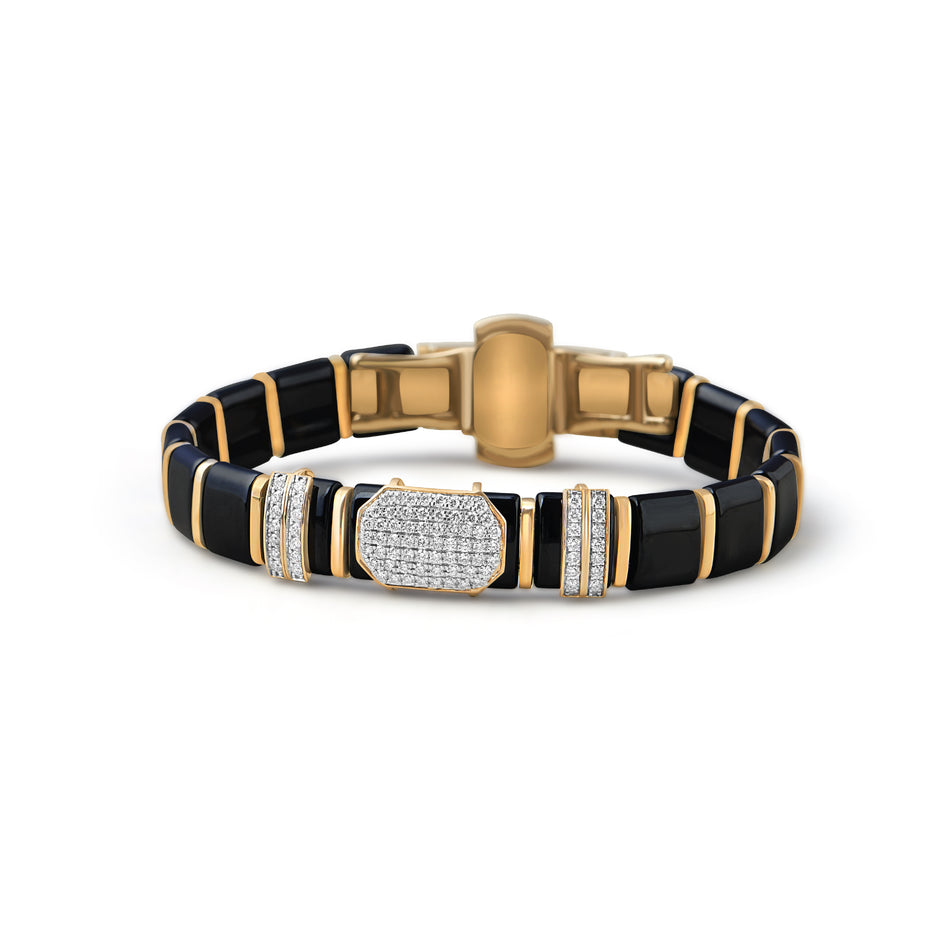Hybrid Link Diamond Ceramic Flexi-Bracelet