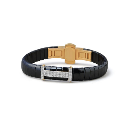 Sovereign Link Diamond Ceramic Flexi-Bracelet