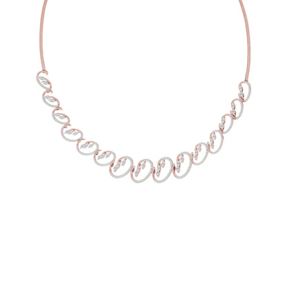 Aurora Veil Diamond Necklace 18 KT / Rose Gold