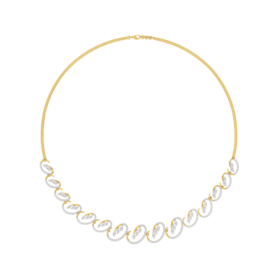 Aurora Veil Diamond Necklace 18 KT / Yellow Gold