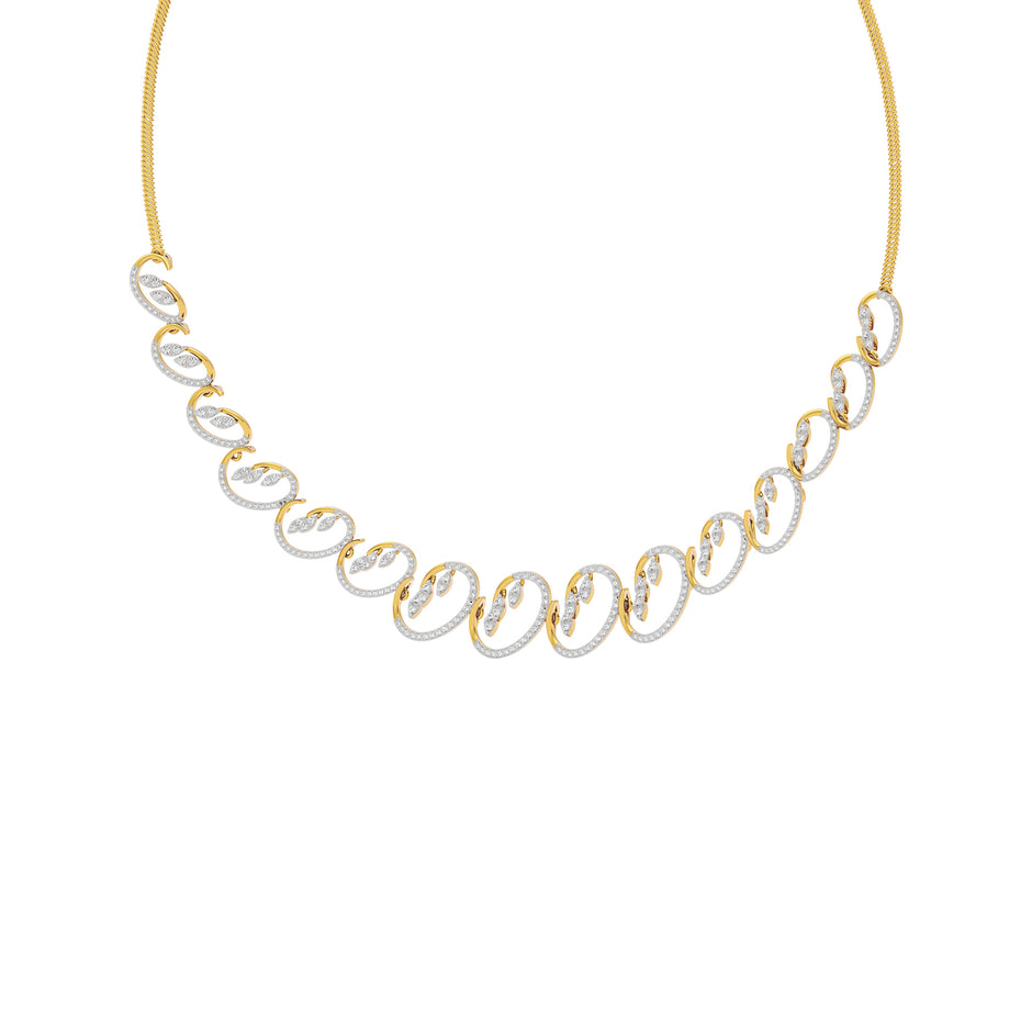 Aurora Veil Diamond Necklace 18 KT / Yellow Gold
