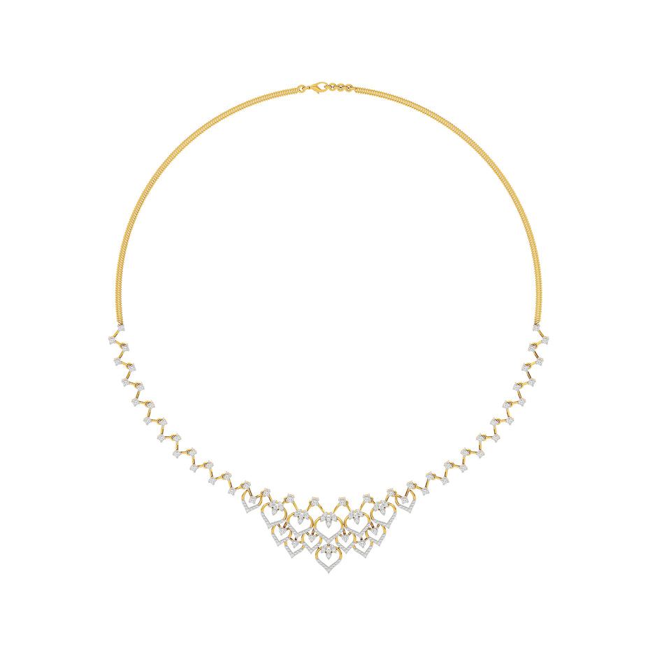 Crystal Mirage Diamond Necklace 18 KT / Yellow Gold