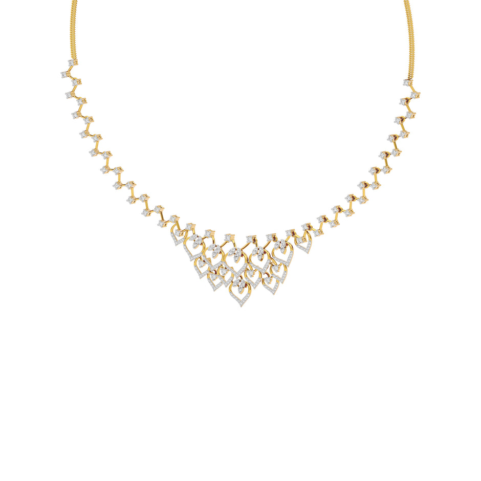 Crystal Mirage Diamond Necklace 18 KT / Yellow Gold