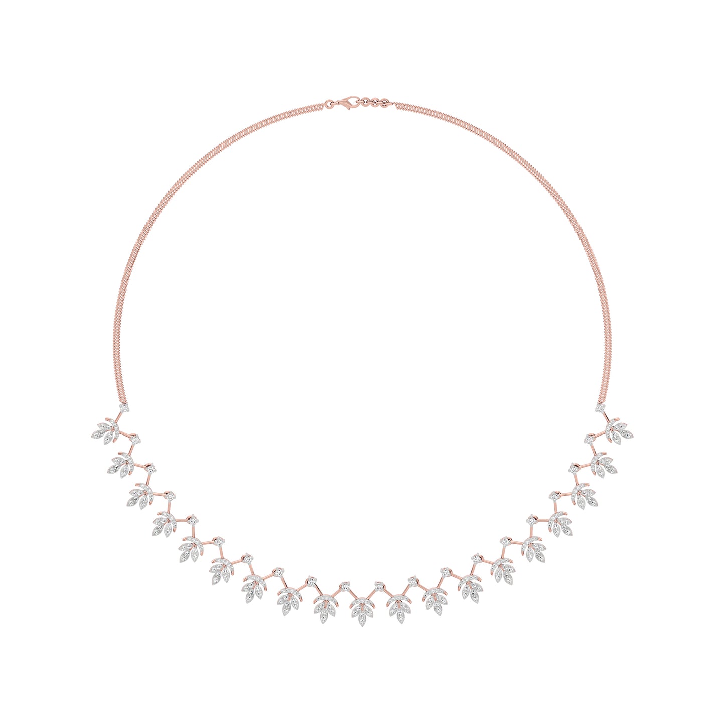Sparkling Essence Diamond Necklace 18 KT / Rose Gold