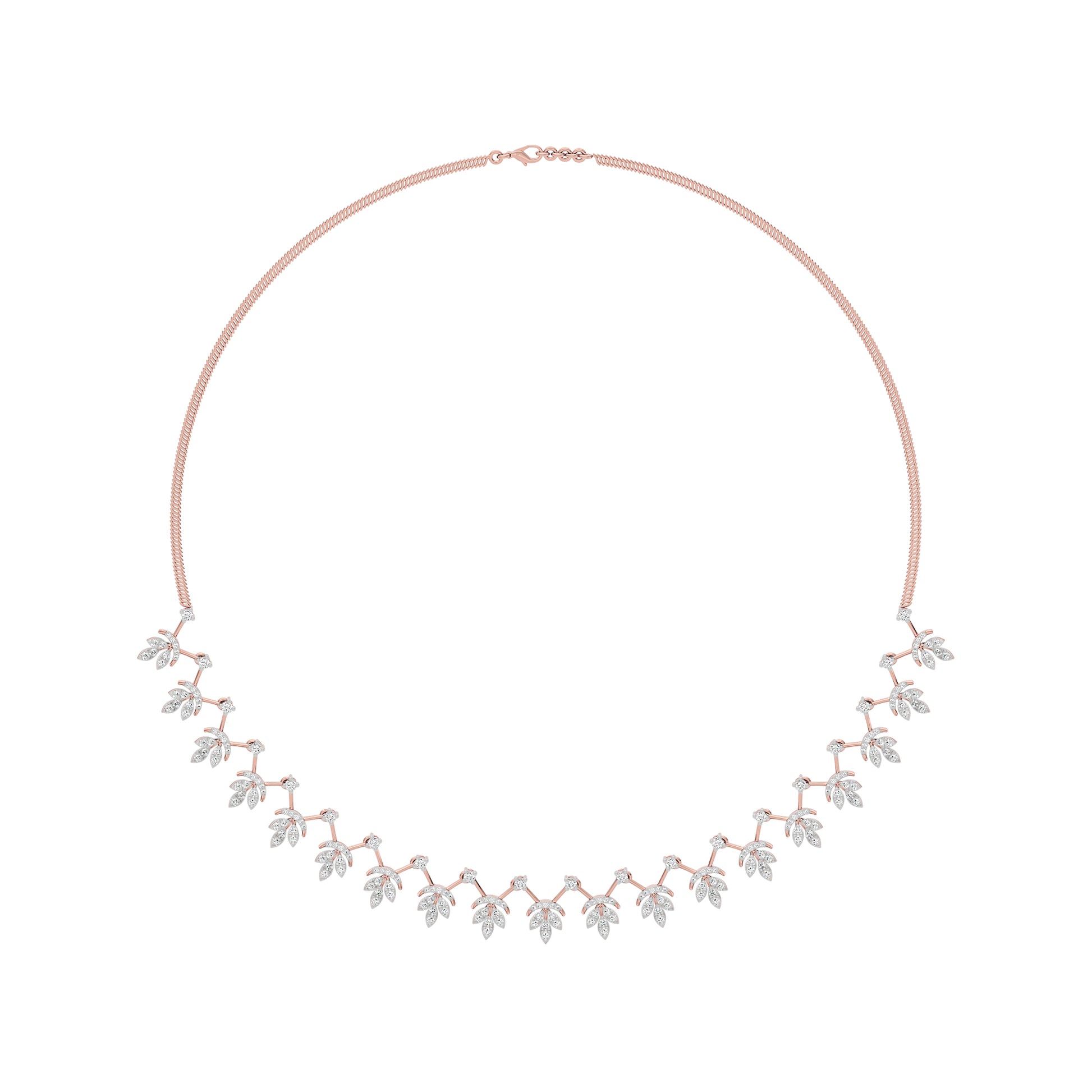 Sparkling Essence Diamond Necklace 18 KT / Rose Gold