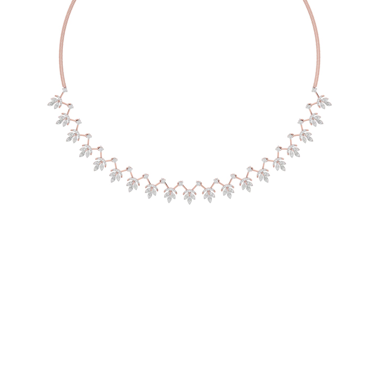 Sparkling Essence Diamond Necklace 18 KT / Rose Gold