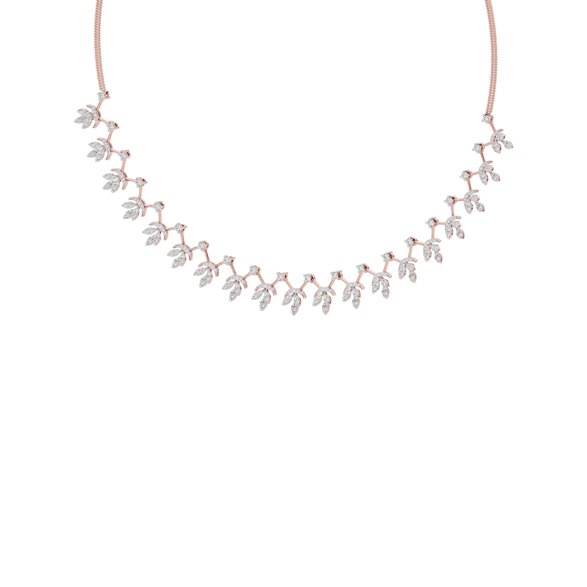 Sparkling Essence Diamond Necklace 18 KT / Rose Gold