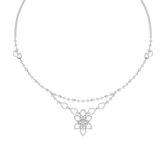 Luxe Halo Diamond Necklace