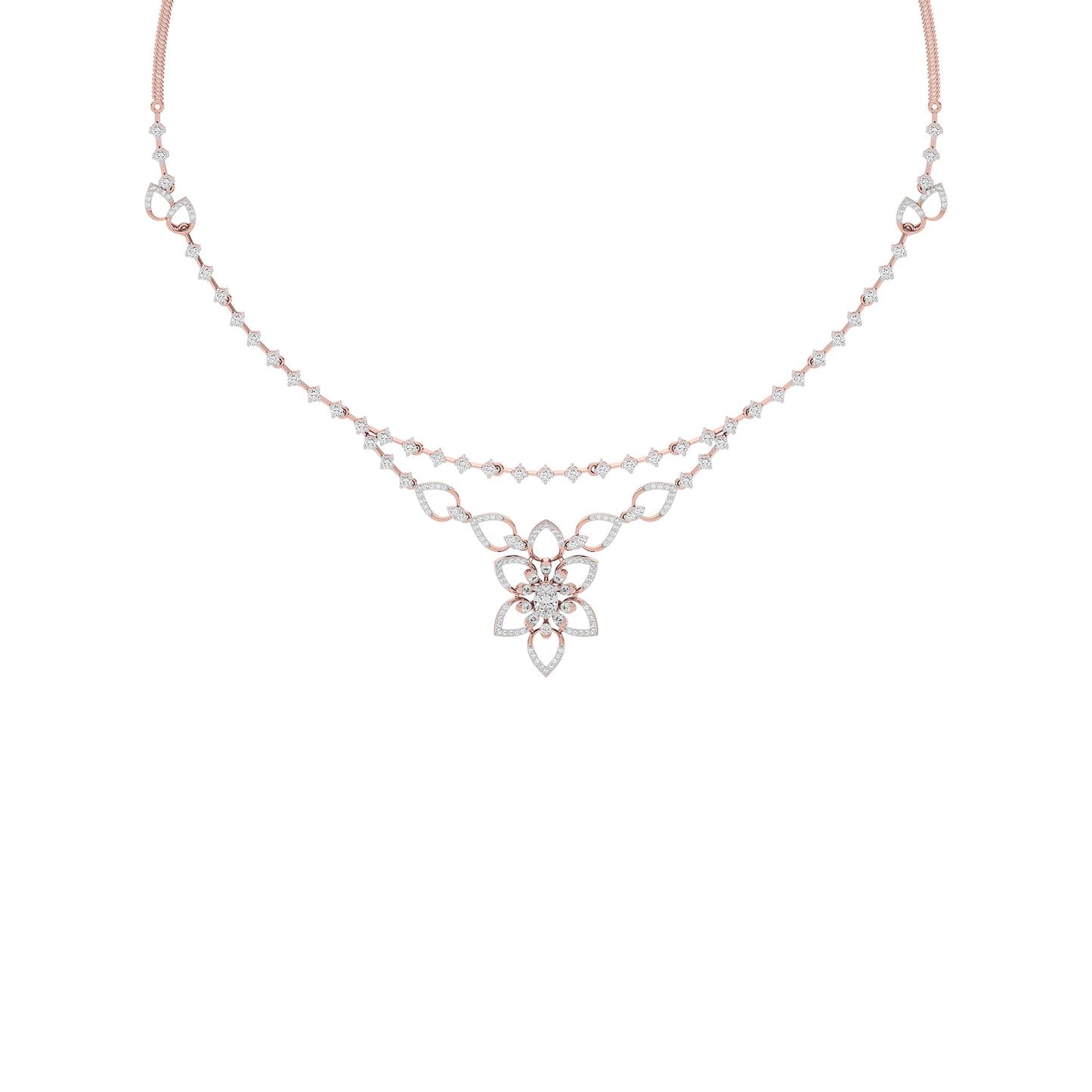 Luxe Halo Diamond Necklace