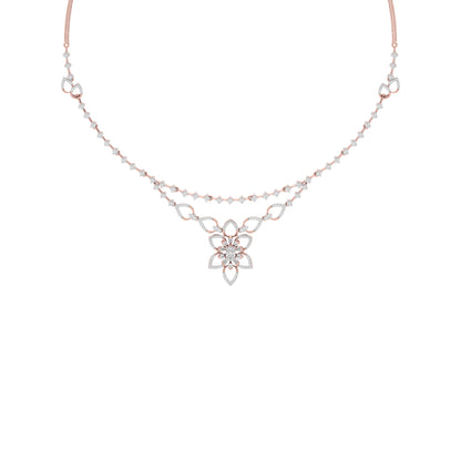 Luxe Halo Diamond Necklace
