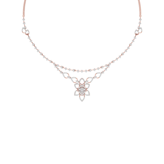 Luxe Halo Diamond Necklace
