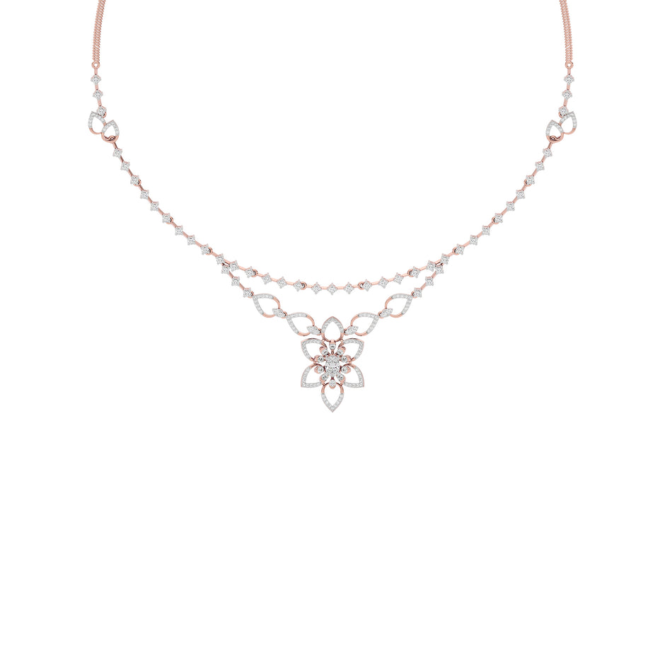 Luxe Halo Diamond Necklace