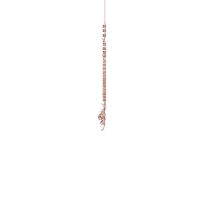 Luxe Halo Diamond Necklace 18 KT / Rose Gold