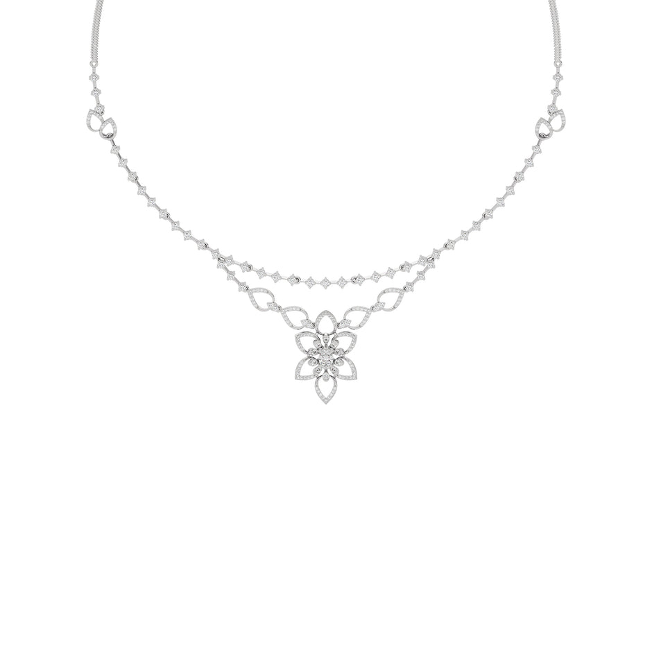 Luxe Halo Diamond Necklace