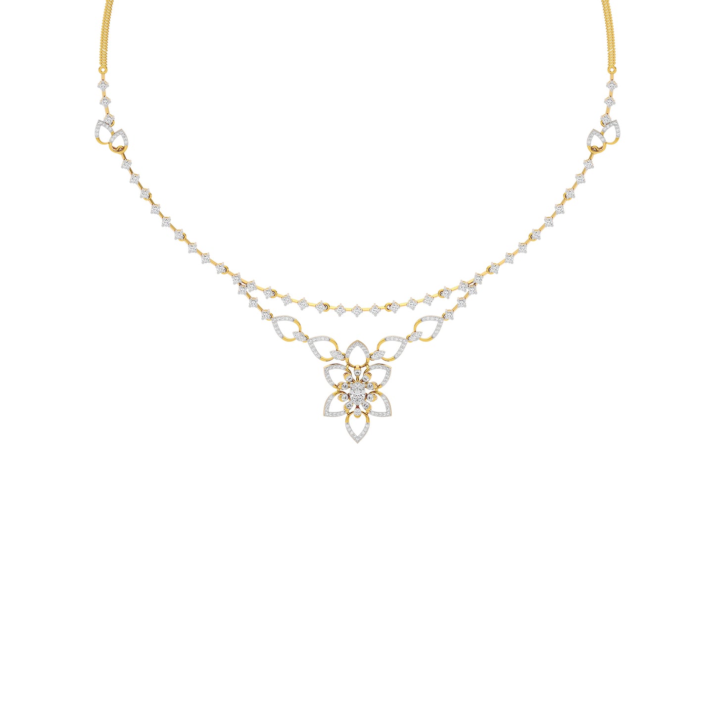 Luxe Halo Diamond Necklace