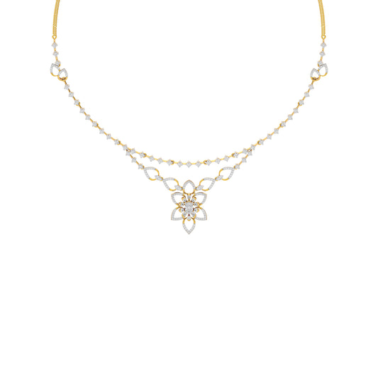 Luxe Halo Diamond Necklace