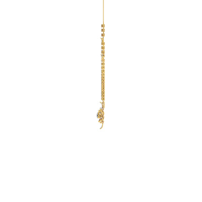 Luxe Halo Diamond Necklace 18 KT / Yellow Gold