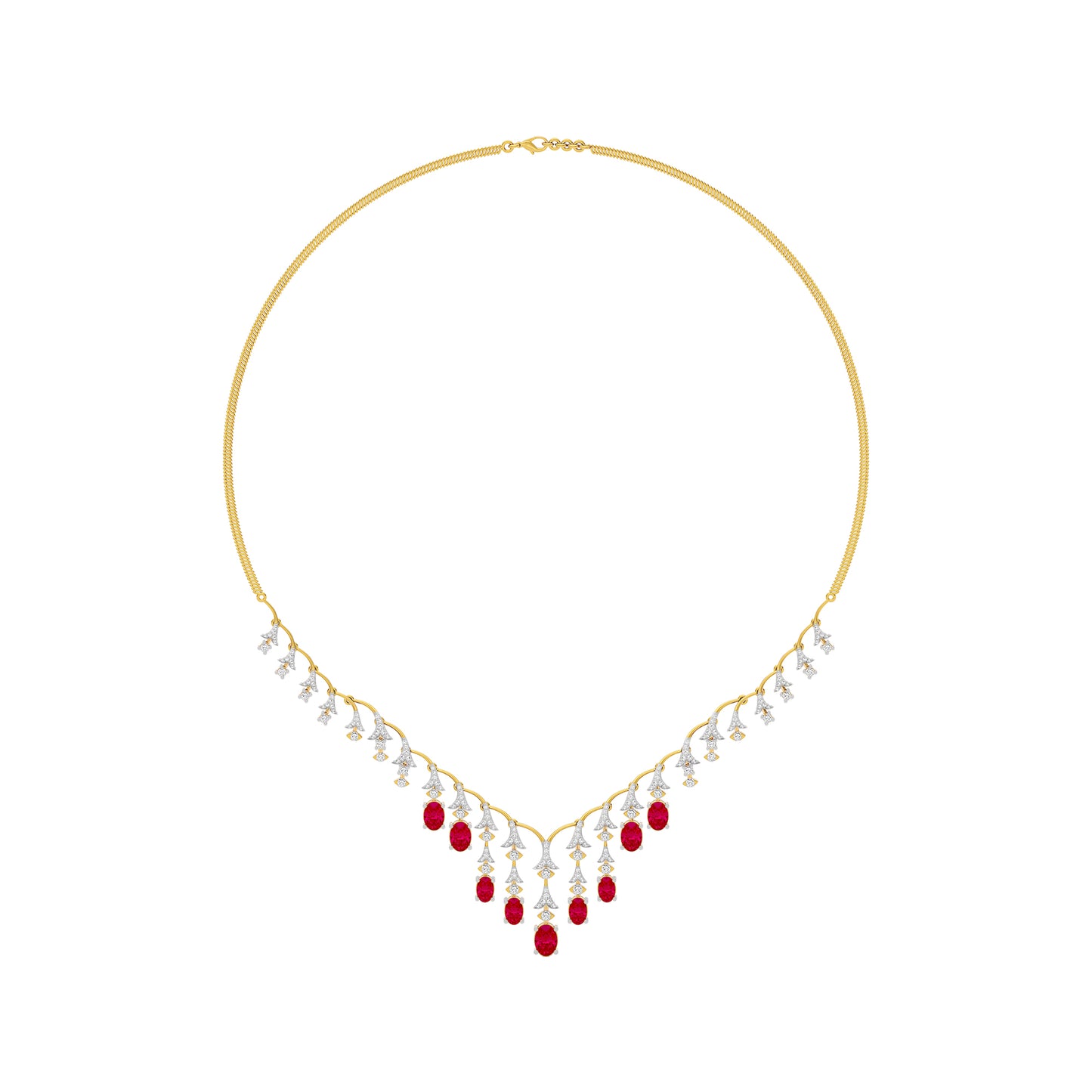 Opulent Charm Diamond Necklace 18 KT / Yellow Gold