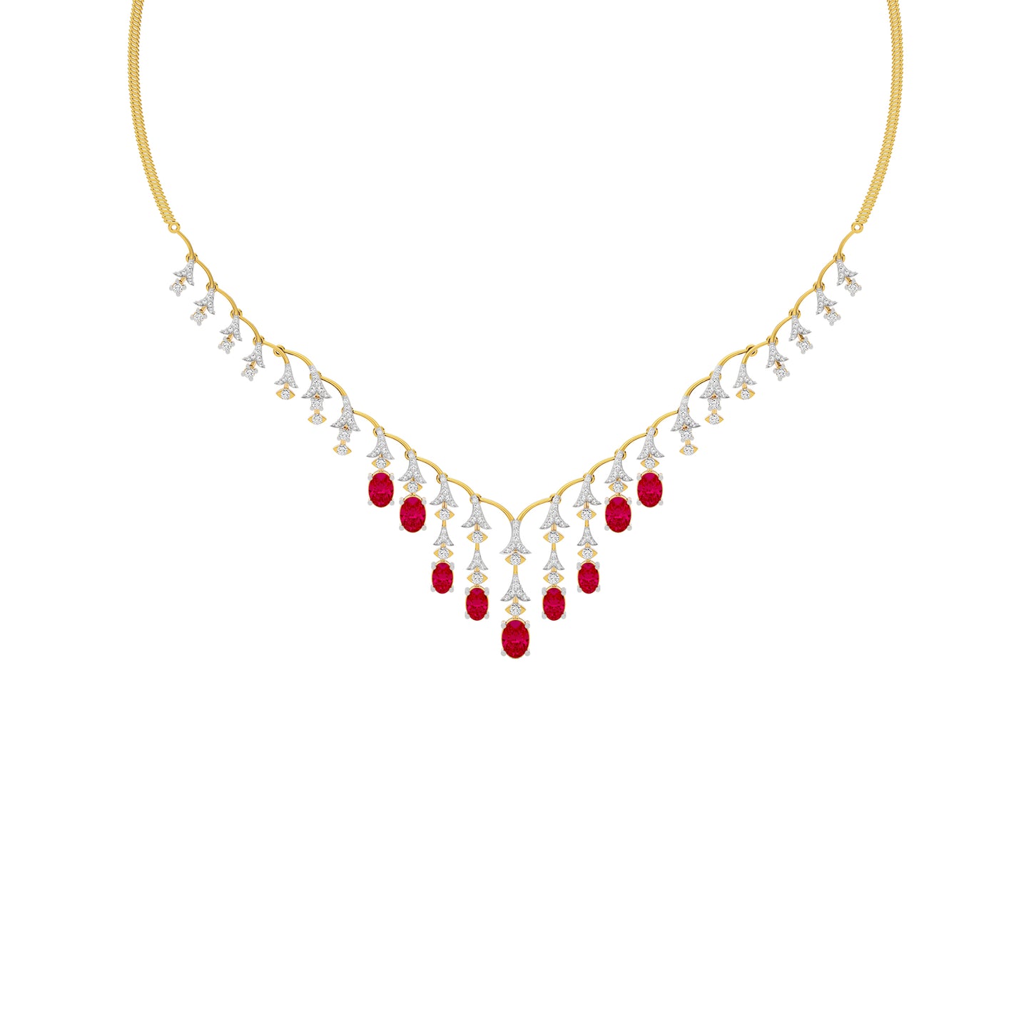 Opulent Charm Diamond Necklace 18 KT / Yellow Gold