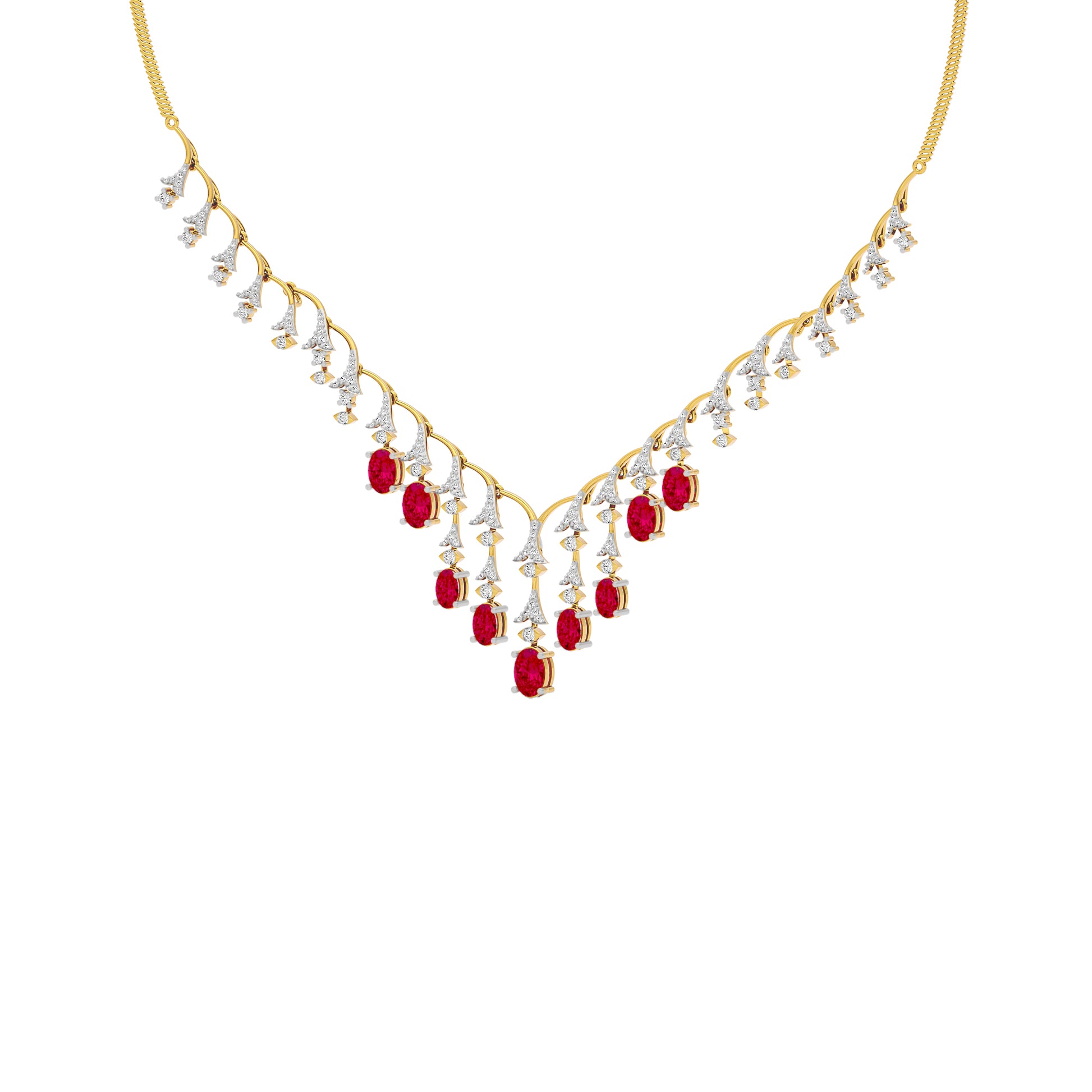Opulent Charm Diamond Necklace 18 KT / Yellow Gold