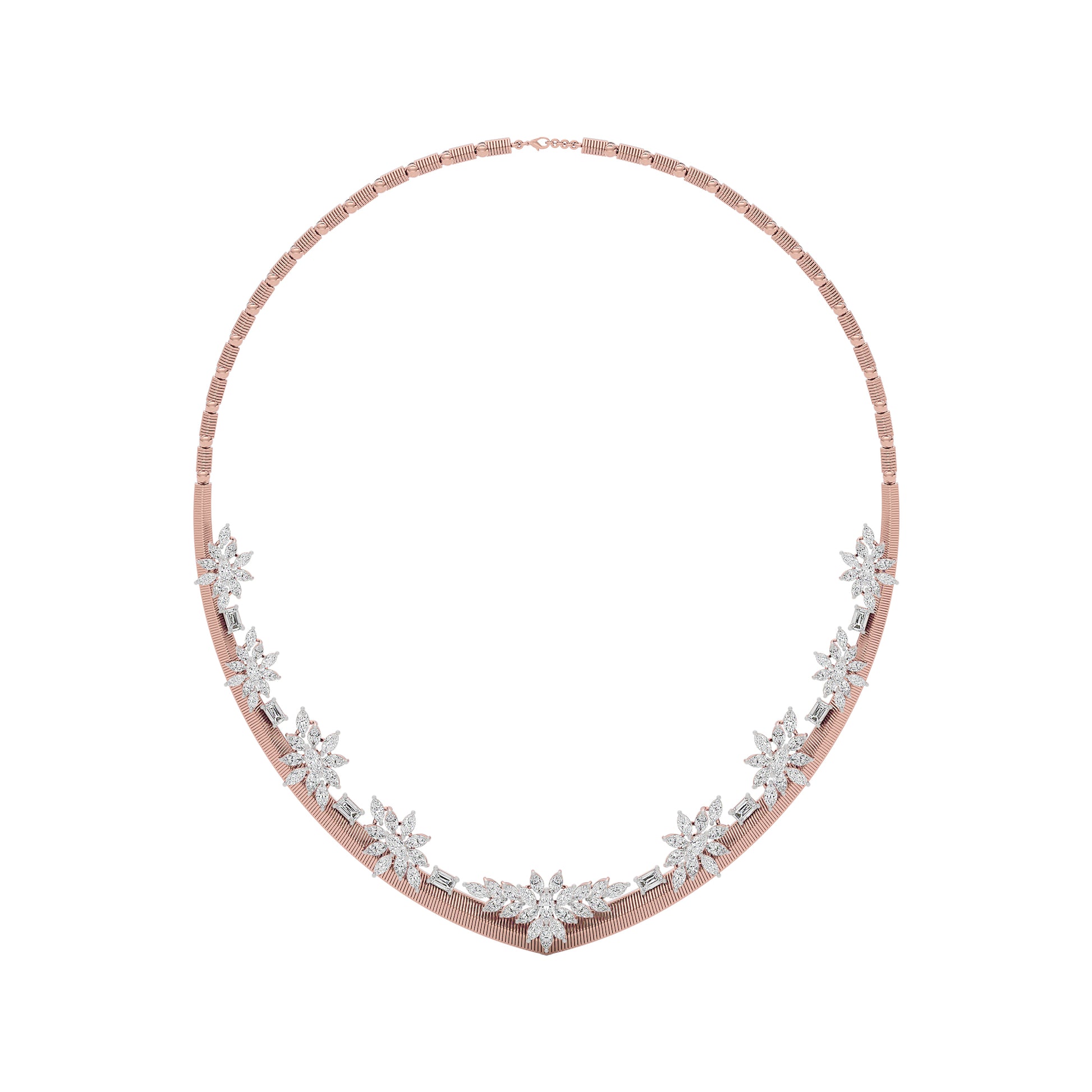 Radiant Enchantment Diamond Necklace 18 KT / Rose Gold