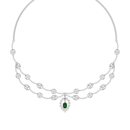 Dazzling Aura Diamond Necklace