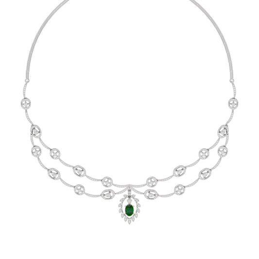 Dazzling Aura Diamond Necklace