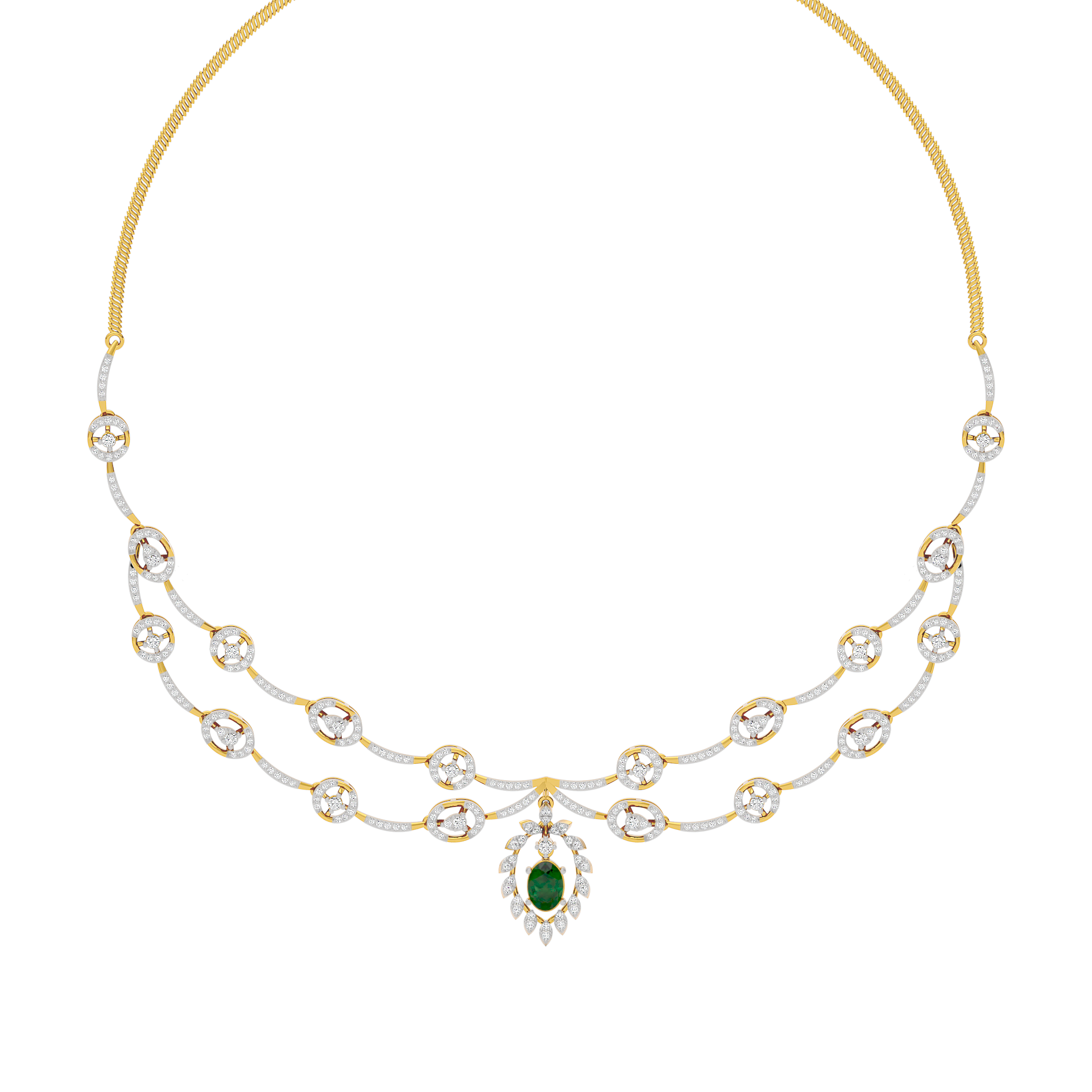 Dazzling Aura Diamond Necklace