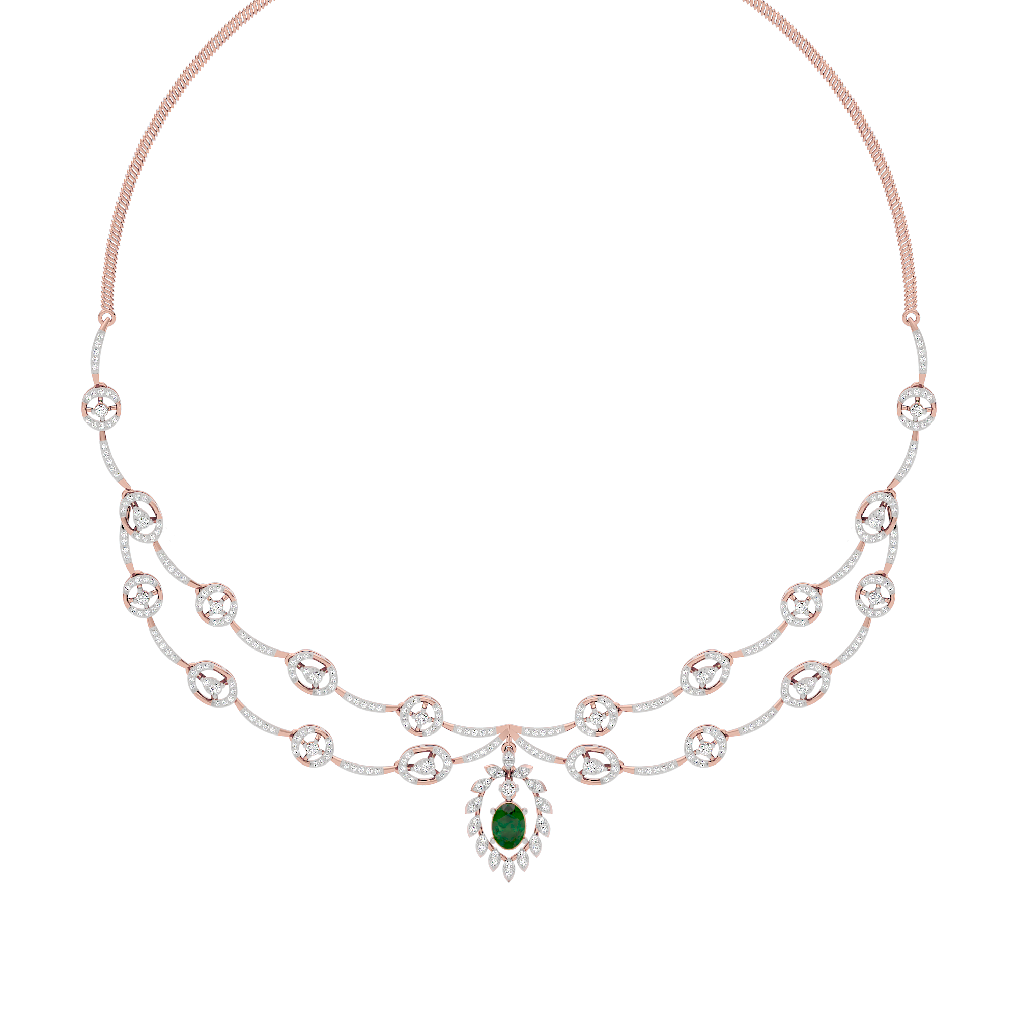 Dazzling Aura Diamond Necklace