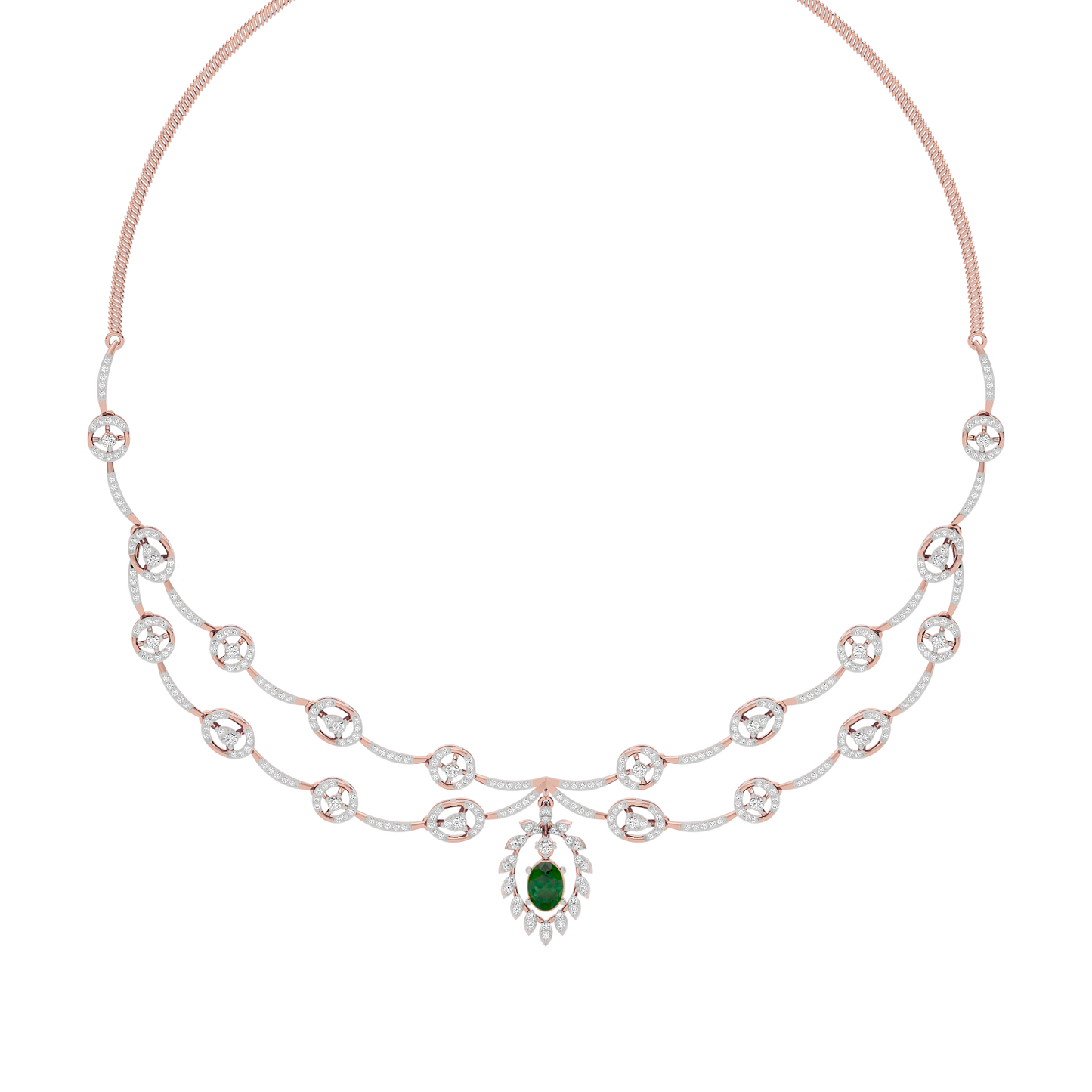 Dazzling Aura Diamond Necklace