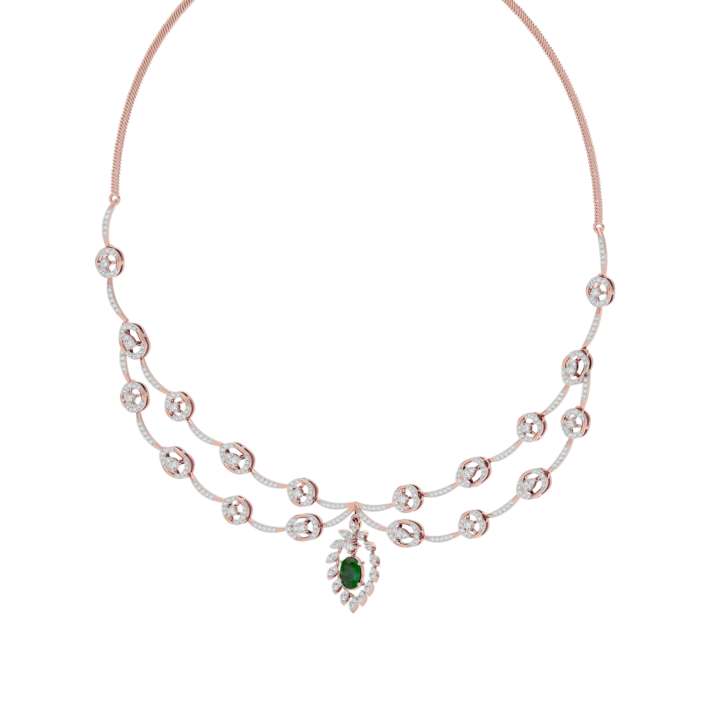 Dazzling Aura Diamond Necklace